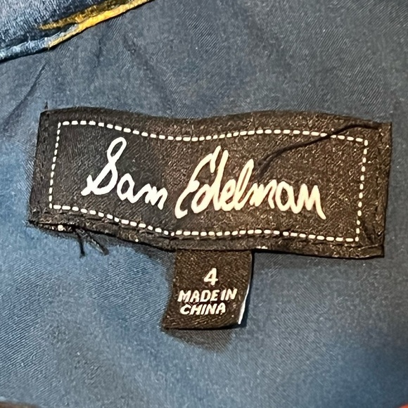 Sam Edelman Satin Midi Dress Elegant Floral Halter Neck Sleeveless Tiered Design - Picture 12 of 15